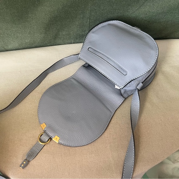 Chloe Mini Marcie Crossbody Bag Blue Gray - Picture 11 of 16